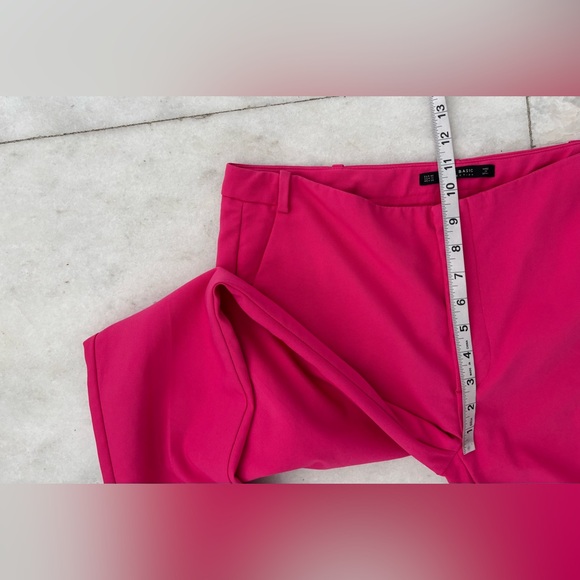 Zara Dress Pants Pink Low Rise Straight Leg Womens 12 Office Career See Below - Picture 7 of 9